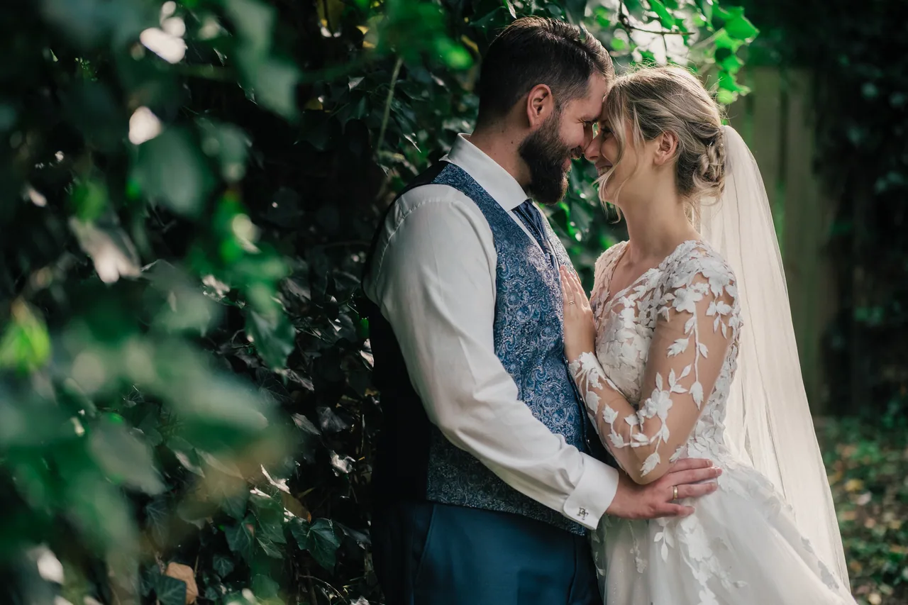 A couple during their wedding celebration